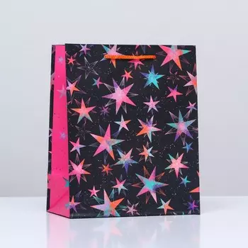 Пакет подарочный "Звездная ночь", 18 х 22,3 х 10 см