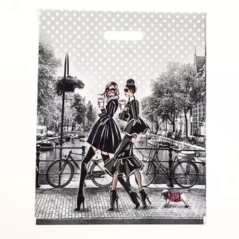 Пакет «Подружки», полиэтиленовый с вырубной ручкой, 3847 см, 60 мкм