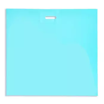 Пакет полиэтиленовый с вырубной ручкой, 64-60+8 60 мкм Бирюзовый