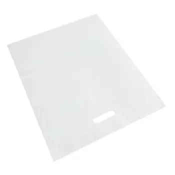 Пакет полиэтиленовый с вырубной ручкой, Белый 40-50 См, 90 мкм