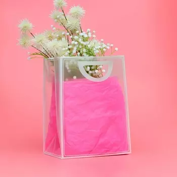 Пакет ПП с вырубной ручкой, прозрачный, 302315 см, белый