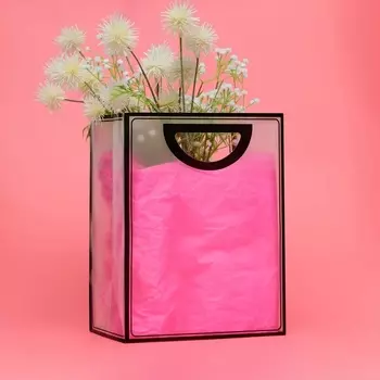 Пакет ПП с вырубной ручкой, прозрачный, 302315 см, чёрный