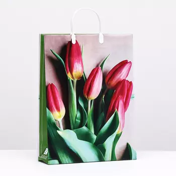 Пакет "Праздничный букет", мягкий пластик, 42х32 см 120 мкм