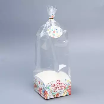 Пакет с коробкой «Волшебного Нового года», 12 × 12 × 40 см