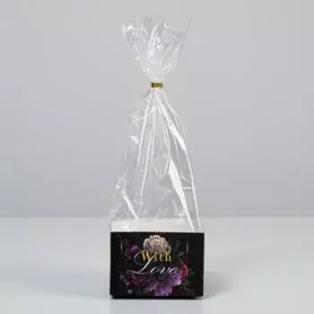 Пакет с коробкой With love, 9 × 9 × 6 см