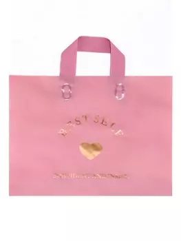 Пакет с петлевой ручкой розовый 34258 см 80 мкм