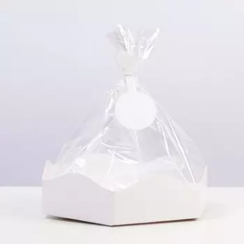 Пакет с жестким дном, белый, 22 х 22 х 33 см