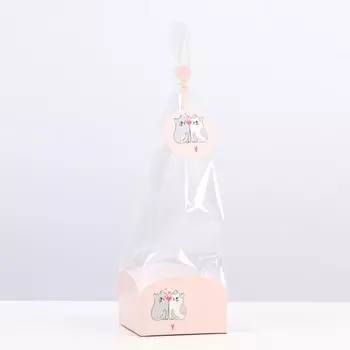 Пакет с жестким дном "Романтика", 9 х 9 х 32 см