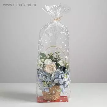 Пакет с жёстким дном Love is, 11 х 17 х 60 см