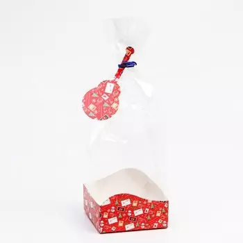 Пакет с жёстким дном "Письмо от Деда Мороза", 10 х 10 х 32 см