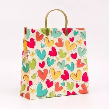 Пакет «Сердца», мягкий пластик, 3030 см, 120 мкм