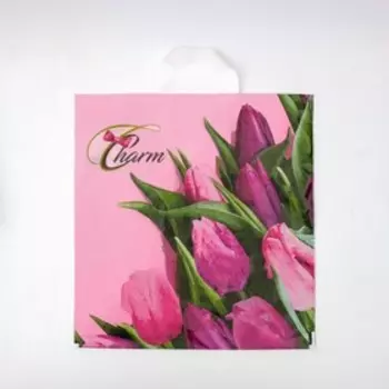 Пакет "Шарм", полиэтиленовый, с петлевой ручкой, 38 x 40 см, 40 мкм