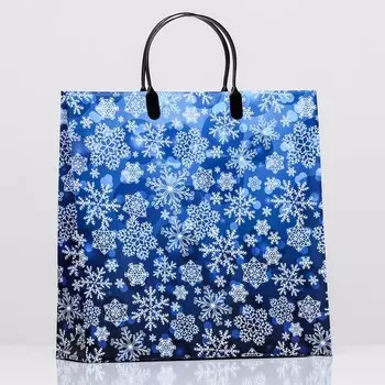 Пакет новогодний «Снежинки», мягкий пластик, 3030 100 мкм