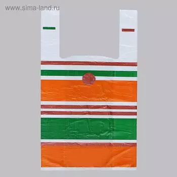 Пакет "Стиль", полиэтиленовый, майка, 28 х 50 см, 12 мкм