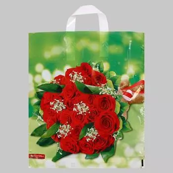 Пакет "Сюрприз", полиэтиленовый с петлевой ручкой, 38x40 см, 40 мкм