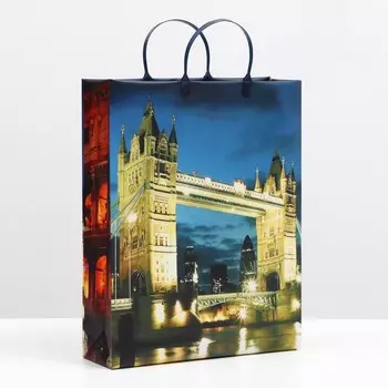 Пакет "Вечерний Тауэр", мягкий пластик, 42 x 32 см, 120 мкм