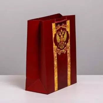 Пакет вертикальный «Герб Российской Федерации», 25 × 32 × 12 см