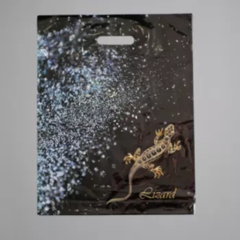 Пакет «Ящерица», полиэтиленовый с вырубной ручкой, 60 мкм 3847 см