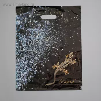 Пакет «Ящерица», полиэтиленовый с вырубной ручкой, 60 мкм 3847 см