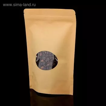 Пакет Zip-lock Крафт с овальным окном 13 х 20 см