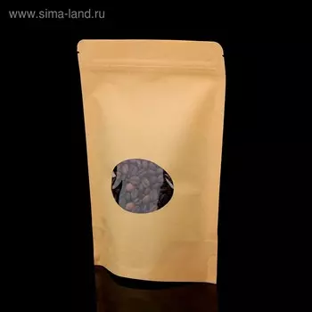 Пакет Zip-lock Крафт с овальным окном 1724 см