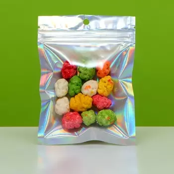 Пакет Zip - lock ПЭТ, иридисцентный, со сплошным окном, плоский, еврослот 912 см