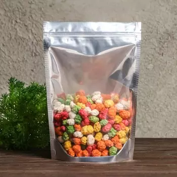 Пакет Zip-lock ПП, метализзированный, со сплошным окном, 18 х 26 см