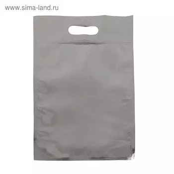 Пакет зип-лок, металлизированный, с вырубной ручкой, 25 х 40 см