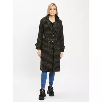 Пальто демисезонное цвета хаки, размер 48