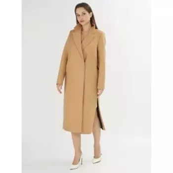 Пальто демисезонное горчичного цвета, размер 42