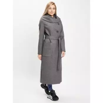 Пальто демисезонное серого цвета, размер 46