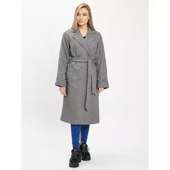 Пальто демисезонное серого цвета, размер 52