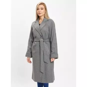 Пальто демисезонное серого цвета, размер 54