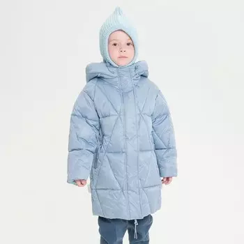 Пальто для девочек, рост 116 см, цвет серый