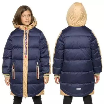 Пальто для девочек, рост 122 см цвет синий