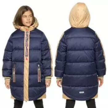 Пальто для девочек, рост 134 см, цвет синий