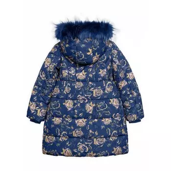 Пальто для девочек, рост 146 см, цвет тёмно-синий