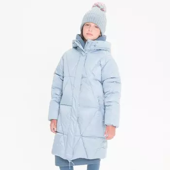 Пальто для девочек, рост 98 см, цвет серый