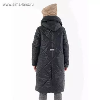 Пальто для девочек «Сандра», рост 152 см, цвет черный