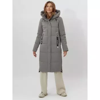 Пальто утеплённое, цвет бирюзовый, размер 40