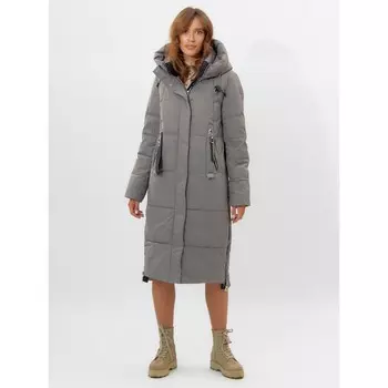 Пальто утеплённое, цвет бирюзовый, размер 54