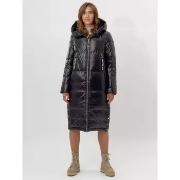Пальто утеплённое женское, цвет чёрный, размер 54