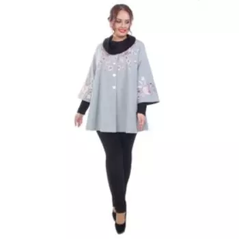 Пальто женское, размер 54, цвет серый