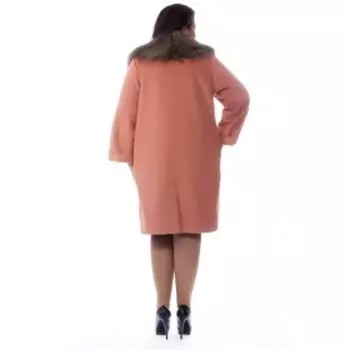 Пальто женское, размер 58, цвет персиковый