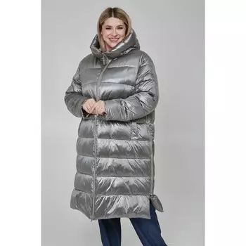 Пальто женское, размер 60, цвет серый