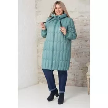 Пальто женское, размер 62, цвет хаки