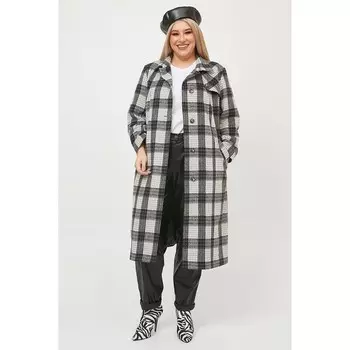 Пальто женское, размер 62, цвет серый