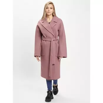 Пальто зимнее розового цвета, размер 50