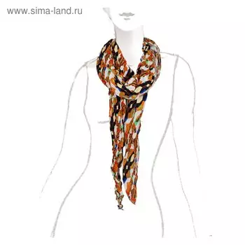 Палантин 80×200 см, оранжевый