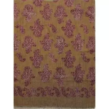 Палантин мужской, размер 60х190 см, цвет горчичный, бордовый, серый